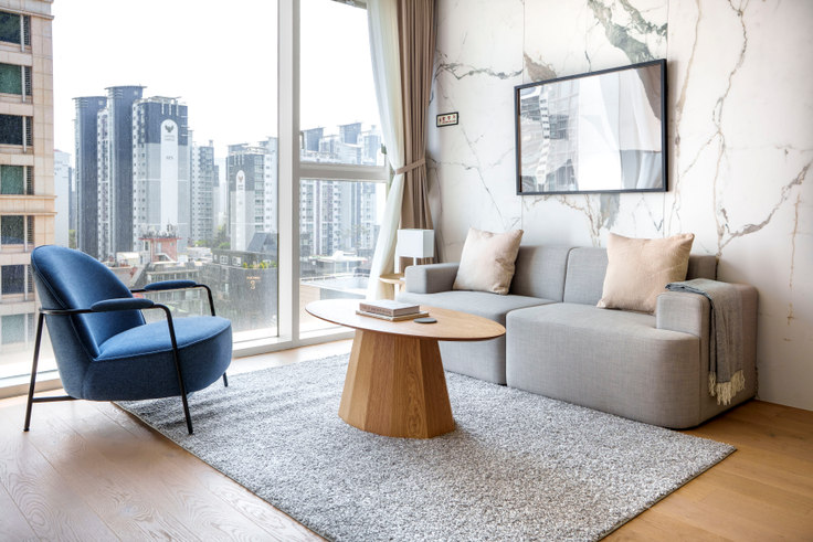 1 yatak odalı mobilyalı daire Sewon Prugio Hericity APT 76 , Jung District, Seoul, fotoğraf 1